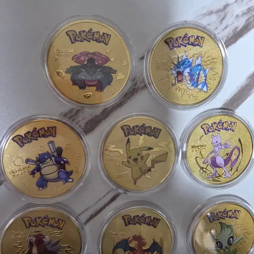 [BUNJANG] Pokemon Gold Plated Commemorative Coin / 포켓몬 금도금 기념 주화
