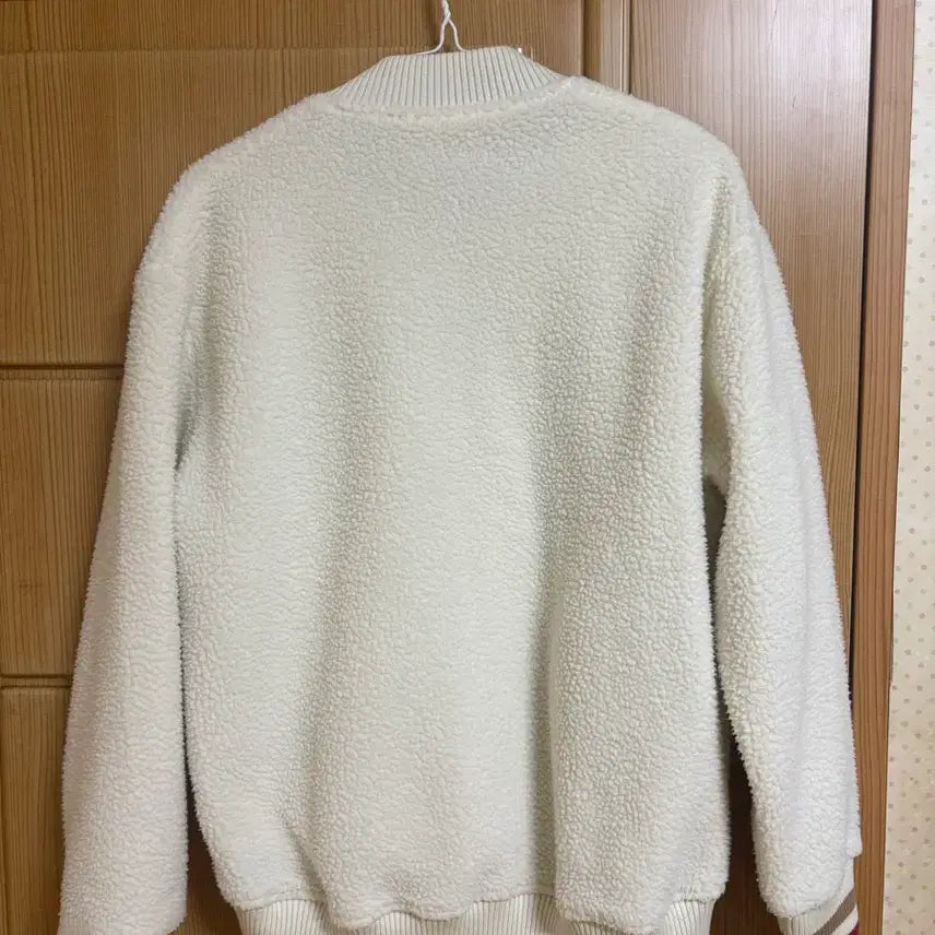 [BUNJANG] Lacoste White Sherpa Jacket / 라코스테 화이트 뽀글이 덤블 점퍼