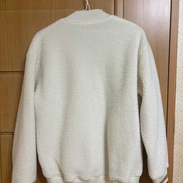 [BUNJANG] Lacoste White Sherpa Jacket / 라코스테 화이트 뽀글이 덤블 점퍼