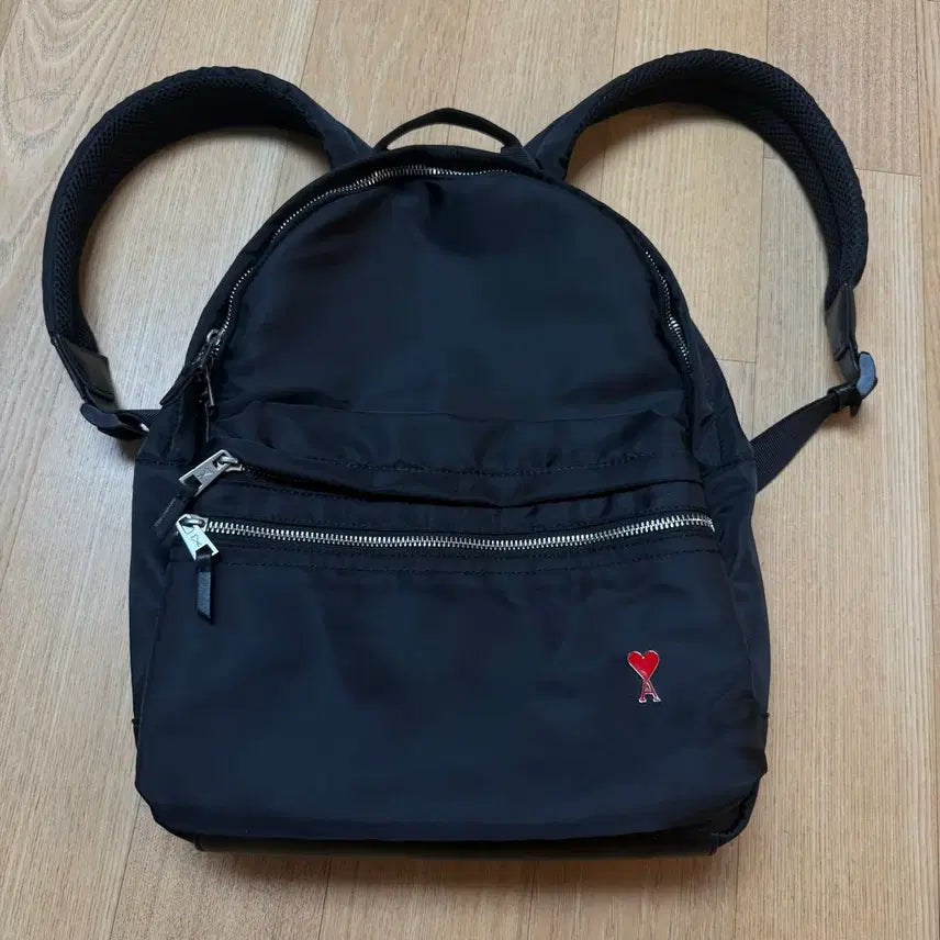 [BUNJANG] Ami Nylon &amp; Leather Backpack / 정품 아미 백팩 나일론 레더 가방 남녀공용