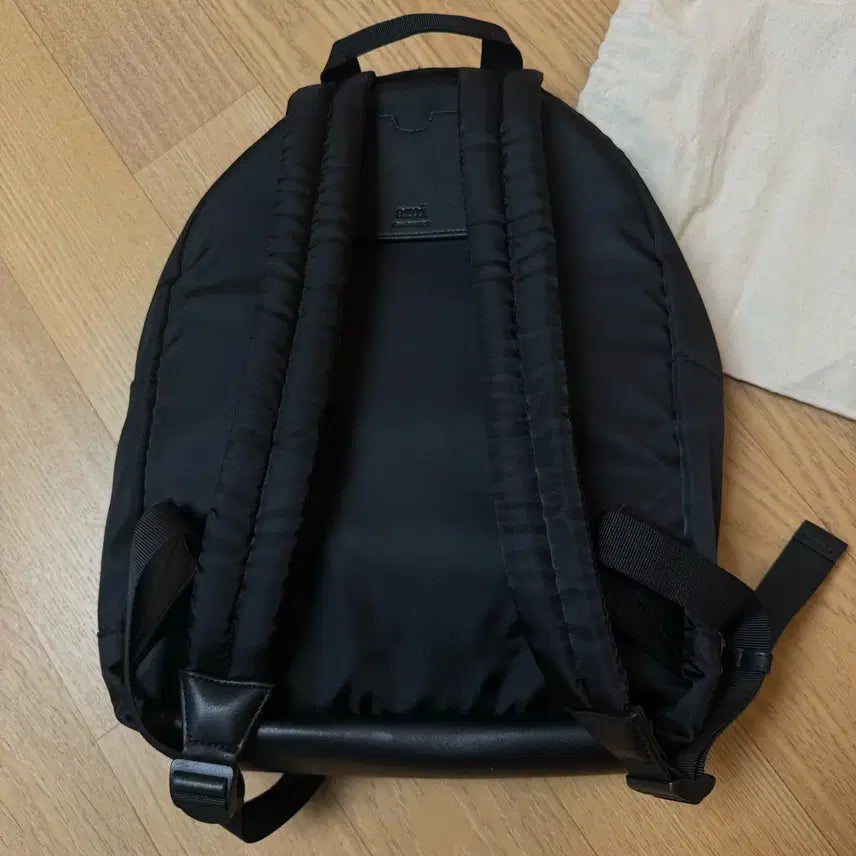 [BUNJANG] Ami Nylon &amp; Leather Backpack / 정품 아미 백팩 나일론 레더 가방 남녀공용