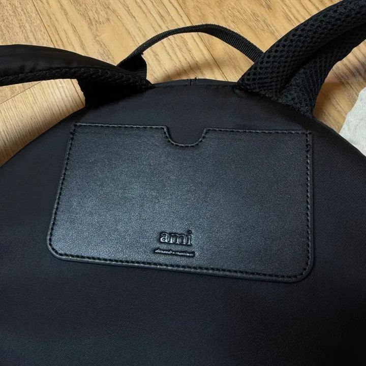 [BUNJANG] Ami Nylon &amp; Leather Backpack / 정품 아미 백팩 나일론 레더 가방 남녀공용