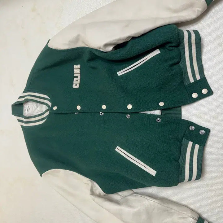 [BUNJANG] Celine Varsity Jacket Limited Edition / 셀린느 그린 바시티 자켓 한정판 50