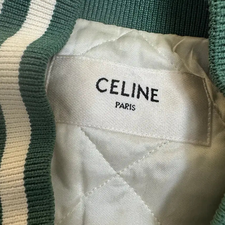 [BUNJANG] Celine Varsity Jacket Limited Edition / 셀린느 그린 바시티 자켓 한정판 50