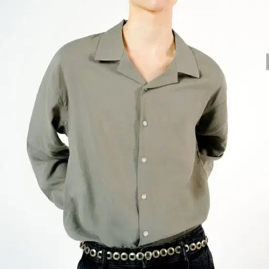 [BUNJANG] Anobleir Open Collar Shirt / 아노블리어 루즈핏 오픈카라 셔츠 팝니다