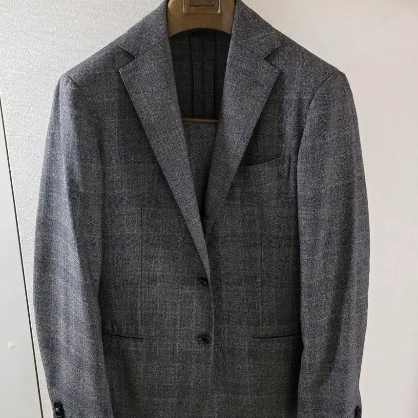 [BUNJANG] Ring Jacket Black Label Gray Glen Check Suit / 링자켓 블랙라벨 그레이 글렌체크 수트