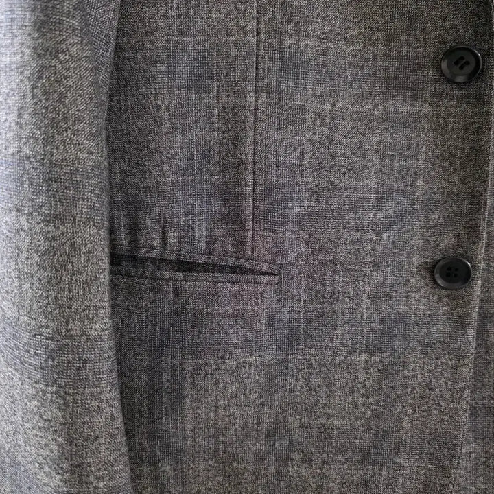 [BUNJANG] Ring Jacket Black Label Gray Glen Check Suit / 링자켓 블랙라벨 그레이 글렌체크 수트