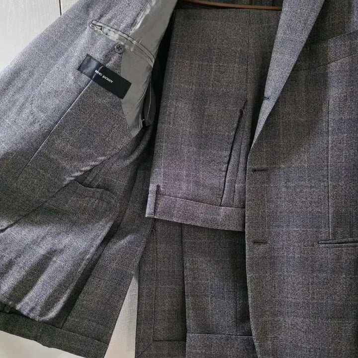 [BUNJANG] Ring Jacket Black Label Gray Glen Check Suit / 링자켓 블랙라벨 그레이 글렌체크 수트
