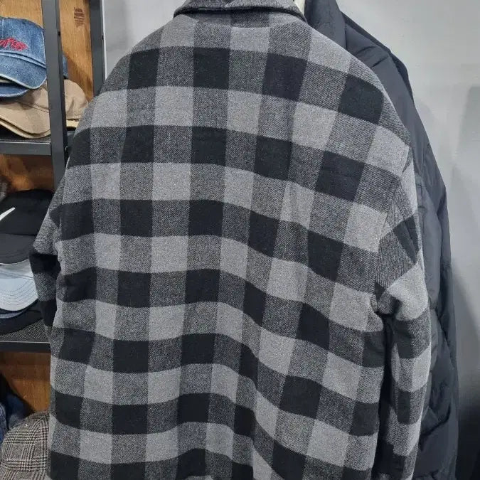 [BUNJANG] NEW ERA Check Quilted Coat Jacket (Men's S) / 뉴에라(NEW ERA) 체크 모 누빔 코트자켓 남성95~100(표기s)