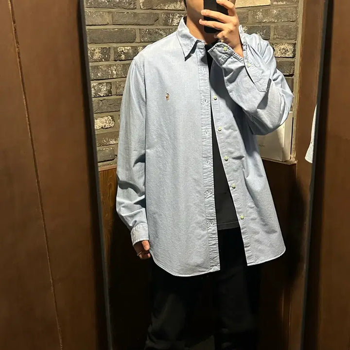 [SOLD OUT] XXL) 폴로 랄프로렌 클래식핏 옥스포드 셔츠 큐알탭 신형
