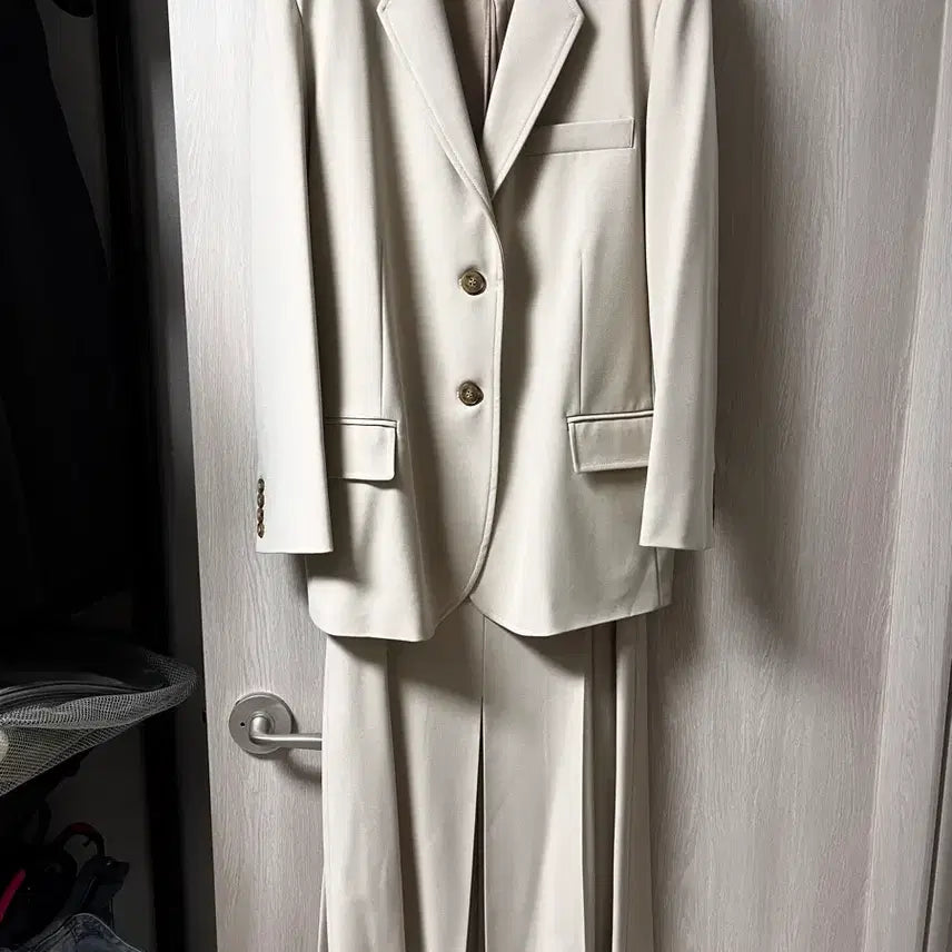 [BUNJANG] Marron Edition Beige Two-Piece Suit Set / 마론에디션 자켓+롱스커트 셋업 정장수트 투피스(새상품) 30만원대구입