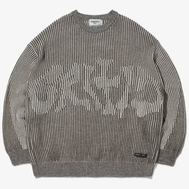 [BUNJANG] Goth Logo Knit Dark Grey / Goth Logo Knit Dark Grey