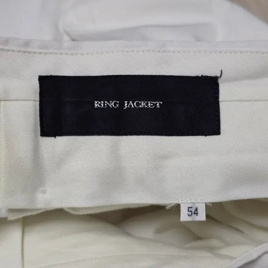 [SOLD OUT] 링자켓 블랙라벨 화이트 투 플리츠 코튼 팬츠