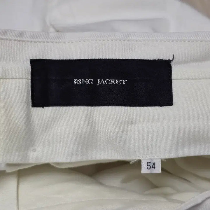 [SOLD OUT] 링자켓 블랙라벨 화이트 투 플리츠 코튼 팬츠