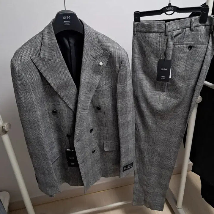 [BUNJANG] Sieg Double Breasted Suit Set / 지이크 더블브레스티드 더블수트 (이탈리아 수입 원단)