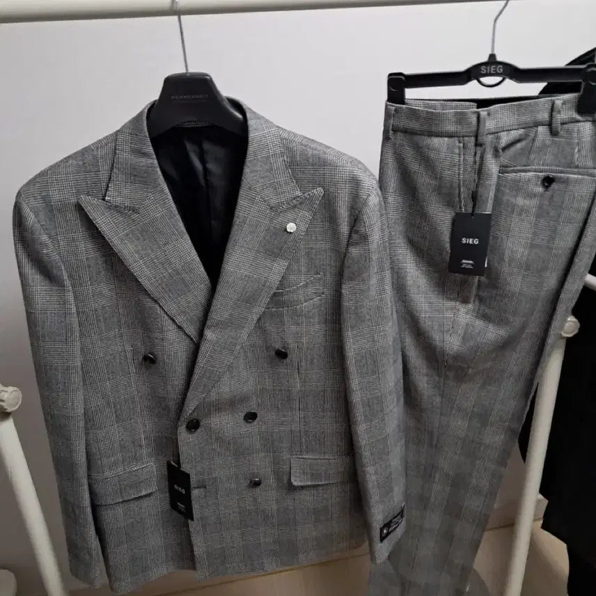 [BUNJANG] Sieg Double Breasted Suit Set / 지이크 더블브레스티드 더블수트 (이탈리아 수입 원단)