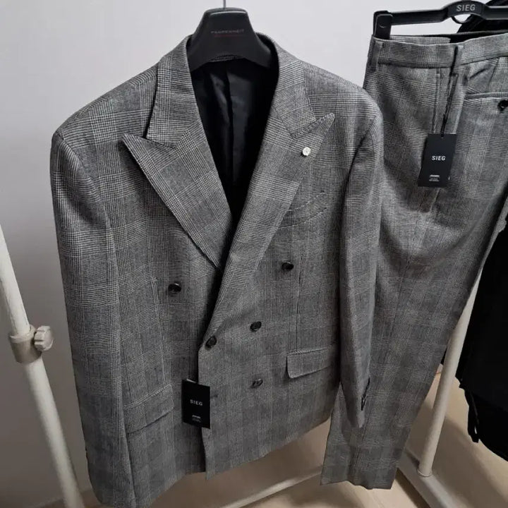 [BUNJANG] Sieg Double Breasted Suit Set / 지이크 더블브레스티드 더블수트 (이탈리아 수입 원단)