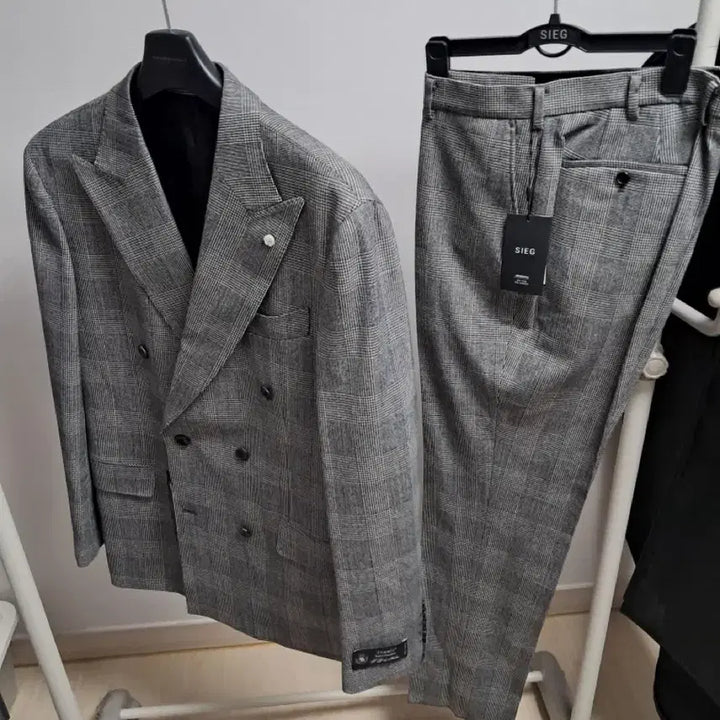 [BUNJANG] Sieg Double Breasted Suit Set / 지이크 더블브레스티드 더블수트 (이탈리아 수입 원단)