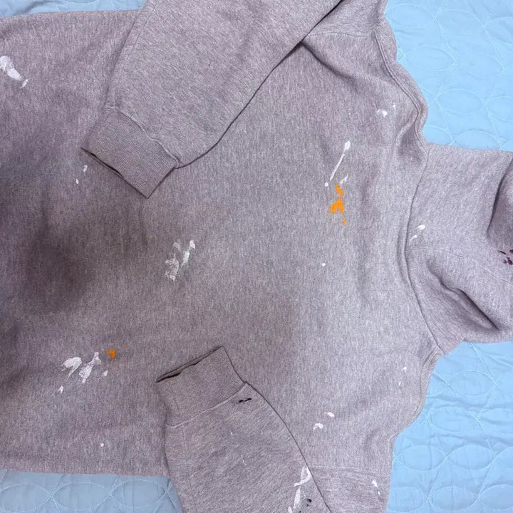 [BUNJANG] 0size Blind File Paint Gray Hoodie / [0size]블라인드파일즈 페인트 그레이 회색 후드