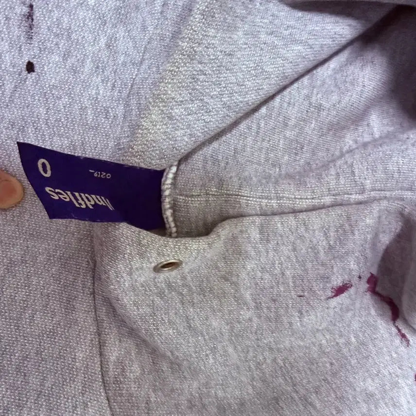 [BUNJANG] 0size Blind File Paint Gray Hoodie / [0size]블라인드파일즈 페인트 그레이 회색 후드