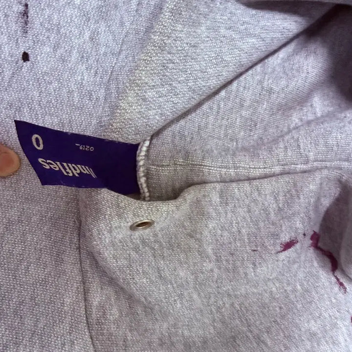 [BUNJANG] 0size Blind File Paint Gray Hoodie / [0size]블라인드파일즈 페인트 그레이 회색 후드