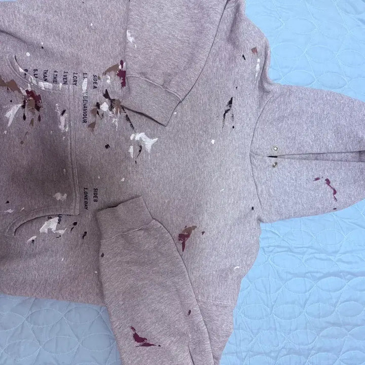 [BUNJANG] 0size Blind File Paint Gray Hoodie / [0size]블라인드파일즈 페인트 그레이 회색 후드