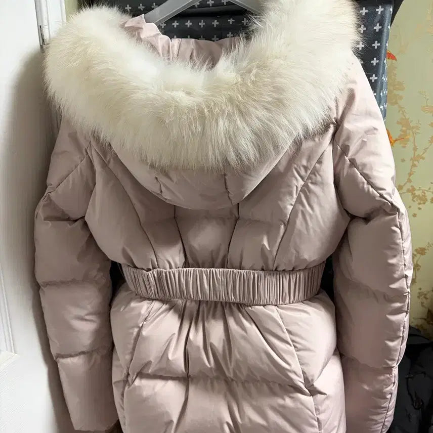[BUNJANG] DeWL Fox Fur Belted Padded Jacket / 듀엘 폭스퍼 벨티드 패딩