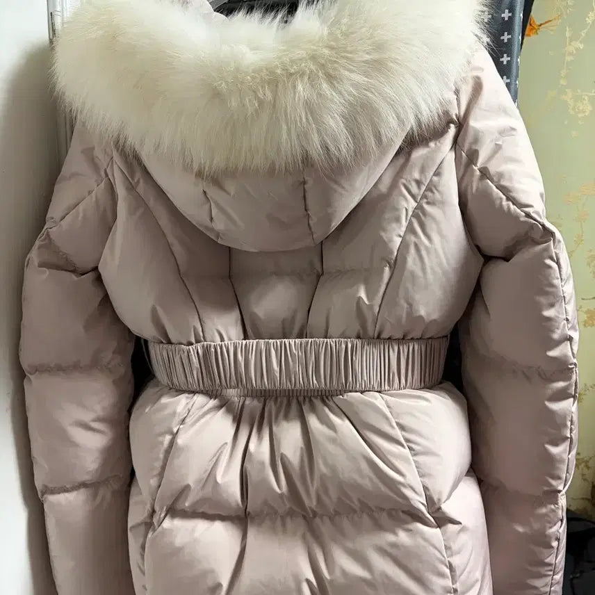 [BUNJANG] DeWL Fox Fur Belted Padded Jacket / 듀엘 폭스퍼 벨티드 패딩