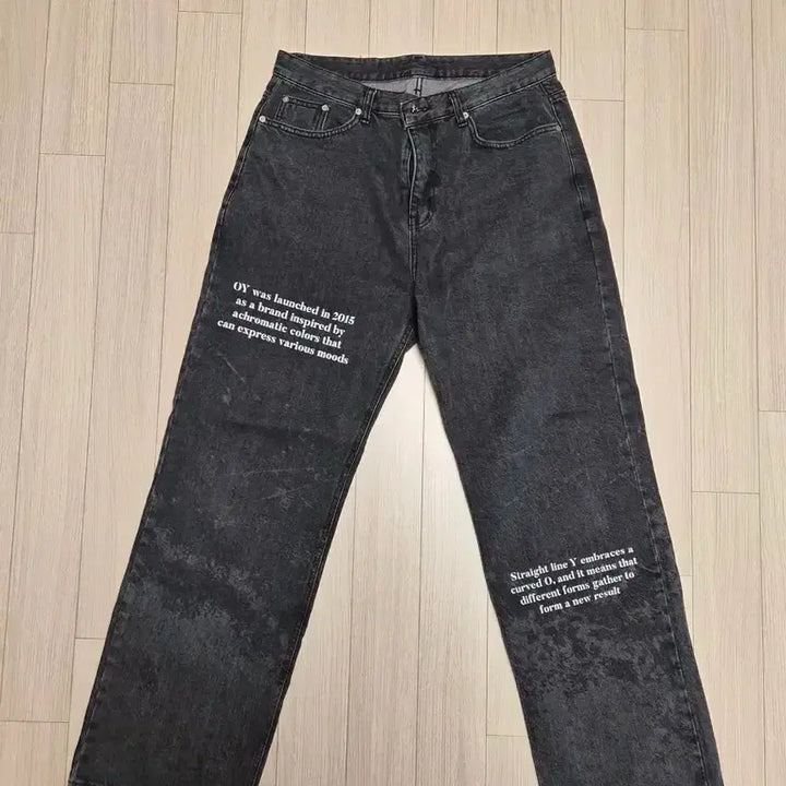 [BUNJANG] OY Paint Washing Denim Black / 오와이(OY) 페인트 워싱 데님 블랙