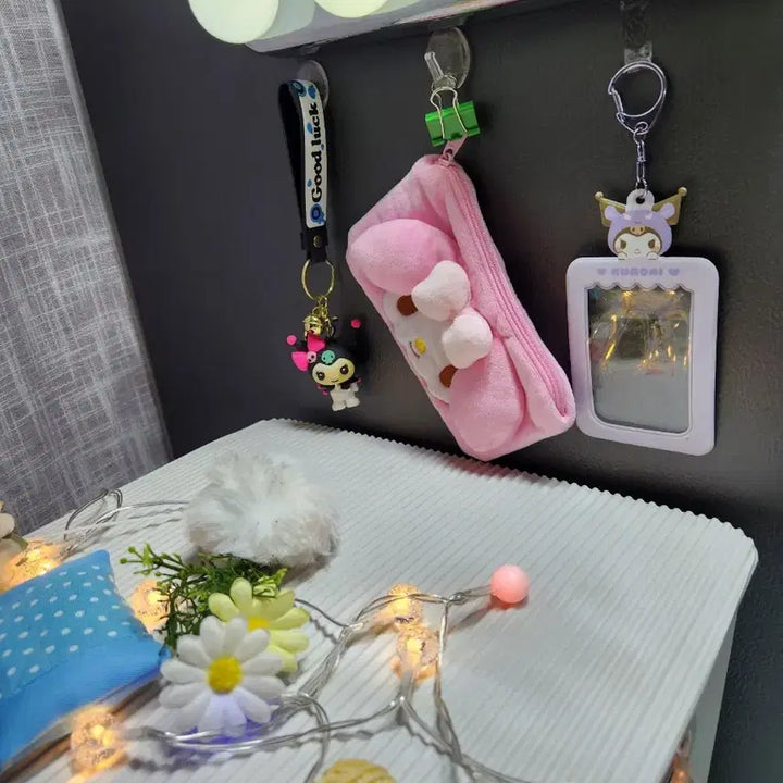 [BUNJANG] My Melody &amp; Kuromi Pouch, Keyring, Card Holder Bundle Set / "마이멜로디와 쿠로미" [파우치. 키링.카드홀더]