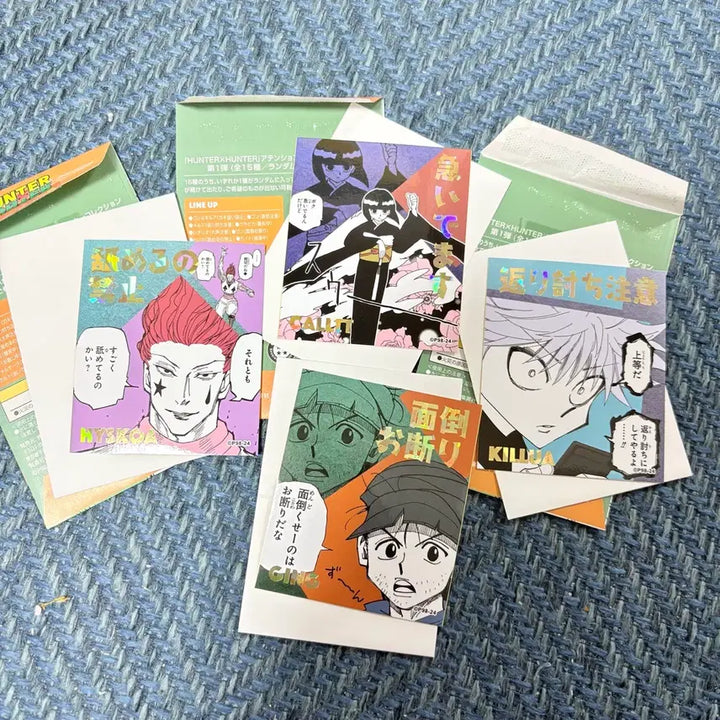 [BUNJANG] Hunter x Hunter Sticker Collection Bundle Set / 헌터X헌터 어텐션 스티커 컬렉션 키르아 히소카 카르토 진 일괄