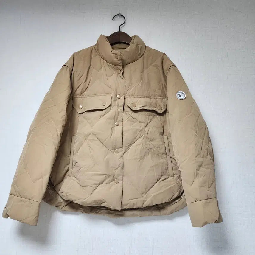 [BUNJANG] ODD FOU Diamond Quilted Bomber Jacket Beige 42 / 오드 봄버 포우 다이아 퀼팅 점퍼 베이지 42