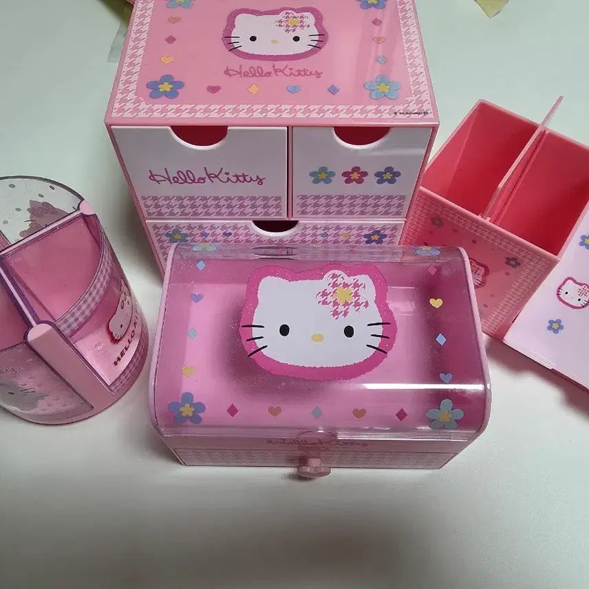 [BUNJANG] Hello Kitty Storage Box Set / 헬로키티 4종 수납함 세트!!( 4개 일괄판매)