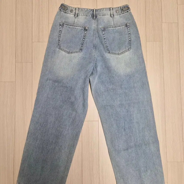 [BUNJANG] Muzak Standard Denim Parachute Pants Sky Blue / 무탠다드 데님 파라슈트 팬츠 스카이 블루