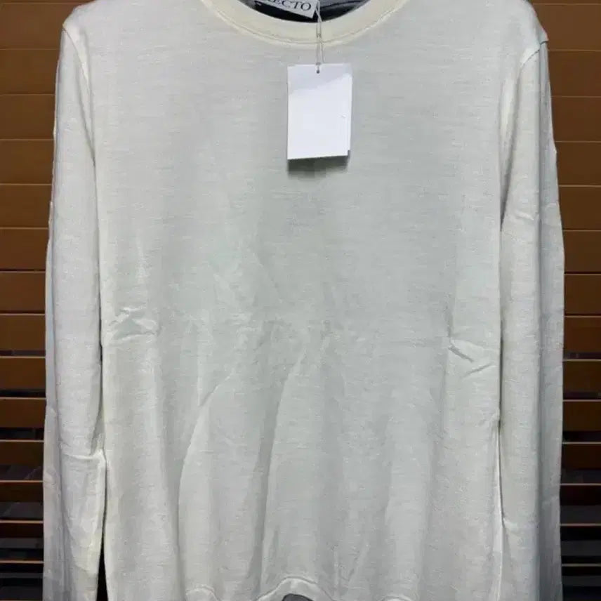 [BUNJANG] RECTO Nova Layered Knit T-shirt Ivory Gray / [새상품] 24FW 렉토 노바 레이어드 니트 티셔츠 아이보리 그레이