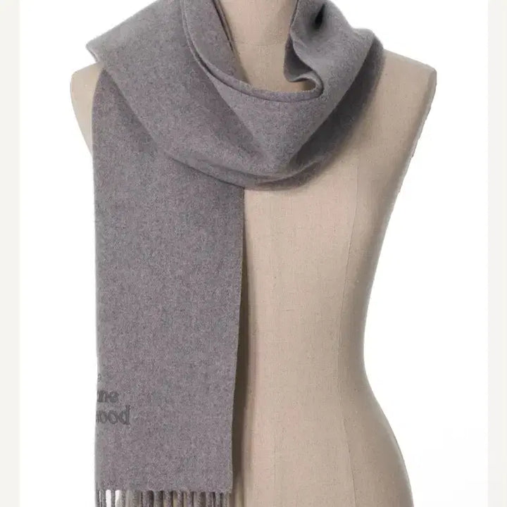 [BUNJANG] Vivienne Westwood Gray Wool Muffler / 비비안 웨스트우드 그레이 울 머플러