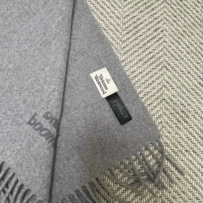 [BUNJANG] Vivienne Westwood Gray Wool Muffler / 비비안 웨스트우드 그레이 울 머플러