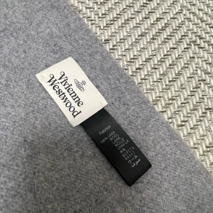 [BUNJANG] Vivienne Westwood Gray Wool Muffler / 비비안 웨스트우드 그레이 울 머플러