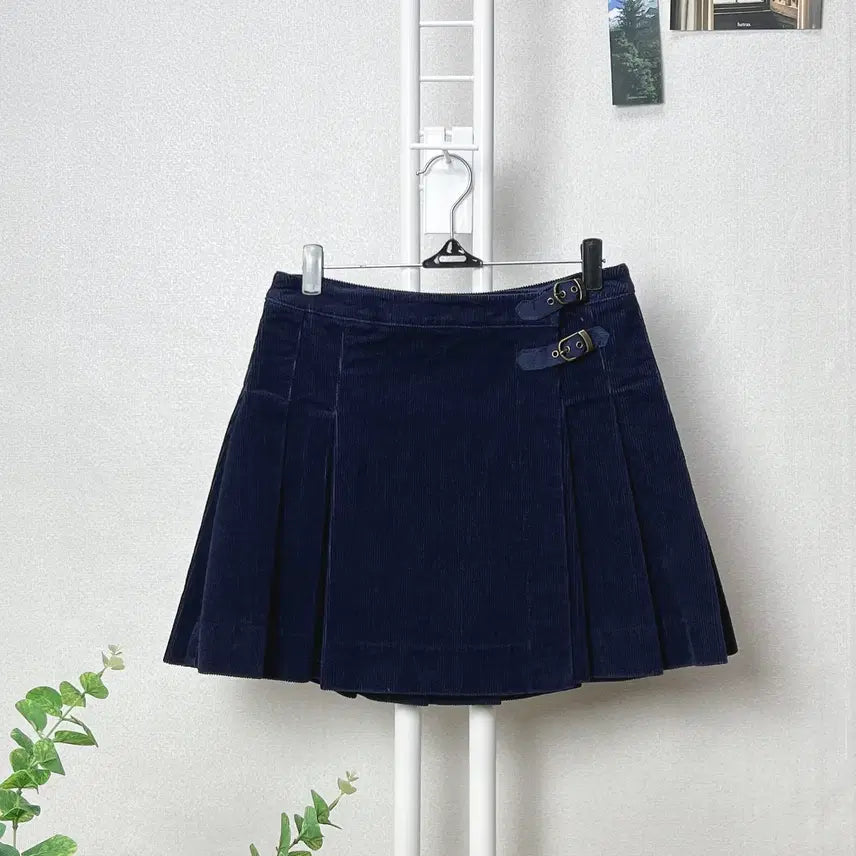 [BUNJANG] Polo Corduroy Pleated Skirt / 폴로 코듀로이 플리츠 스커트 치마