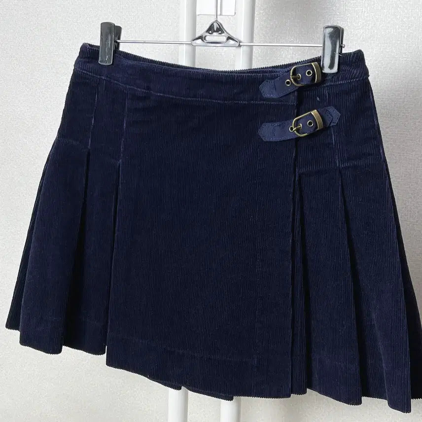 [BUNJANG] Polo Corduroy Pleated Skirt / 폴로 코듀로이 플리츠 스커트 치마