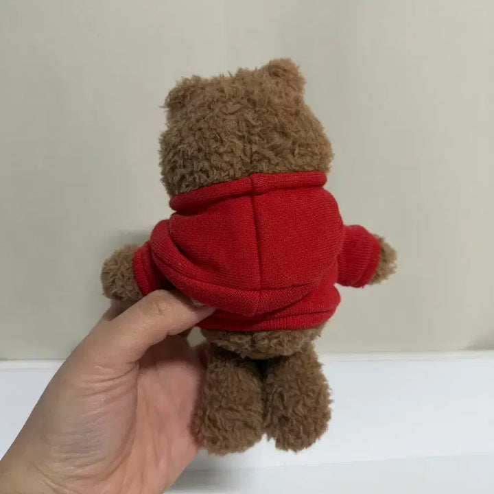 [BUNJANG] Line Friends Brown Red Hoodie Keyring / 라인 프렌즈 브라운 빨간후드티 키링