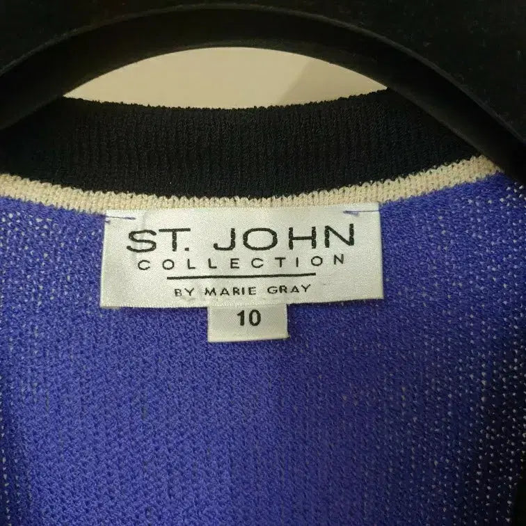 [BUNJANG] ST. JOHN Collection Luxury Beaded Trim Long Jacket / 드라이완료)명품 ST.JOHN 센존 컬렉션 럭셔리 비즈라인배색 롱 자켓