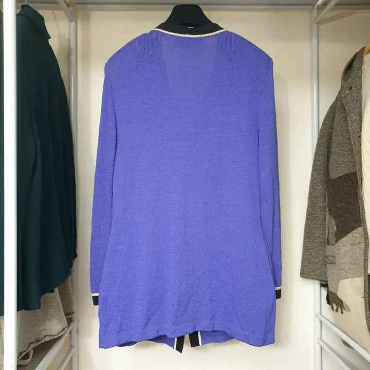 [BUNJANG] ST. JOHN Collection Luxury Beaded Trim Long Jacket / 드라이완료)명품 ST.JOHN 센존 컬렉션 럭셔리 비즈라인배색 롱 자켓