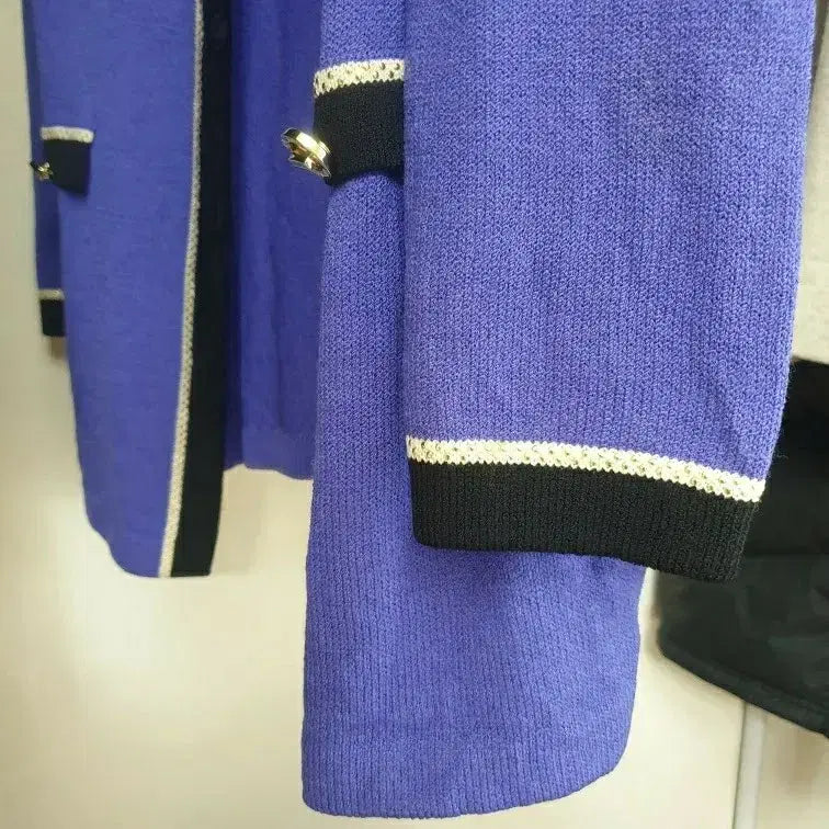 [BUNJANG] ST. JOHN Collection Luxury Beaded Trim Long Jacket / 드라이완료)명품 ST.JOHN 센존 컬렉션 럭셔리 비즈라인배색 롱 자켓