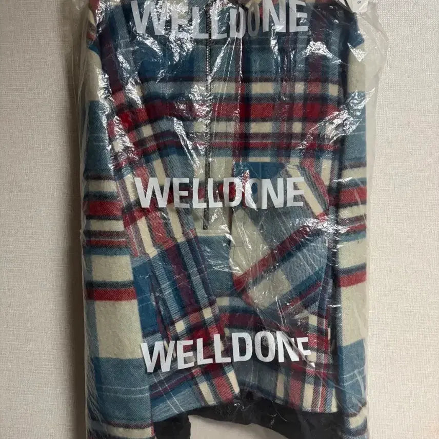 [BUNJANG] Welldone Anorak Blue Check Jacket / 웰던 아노락 블루 체크