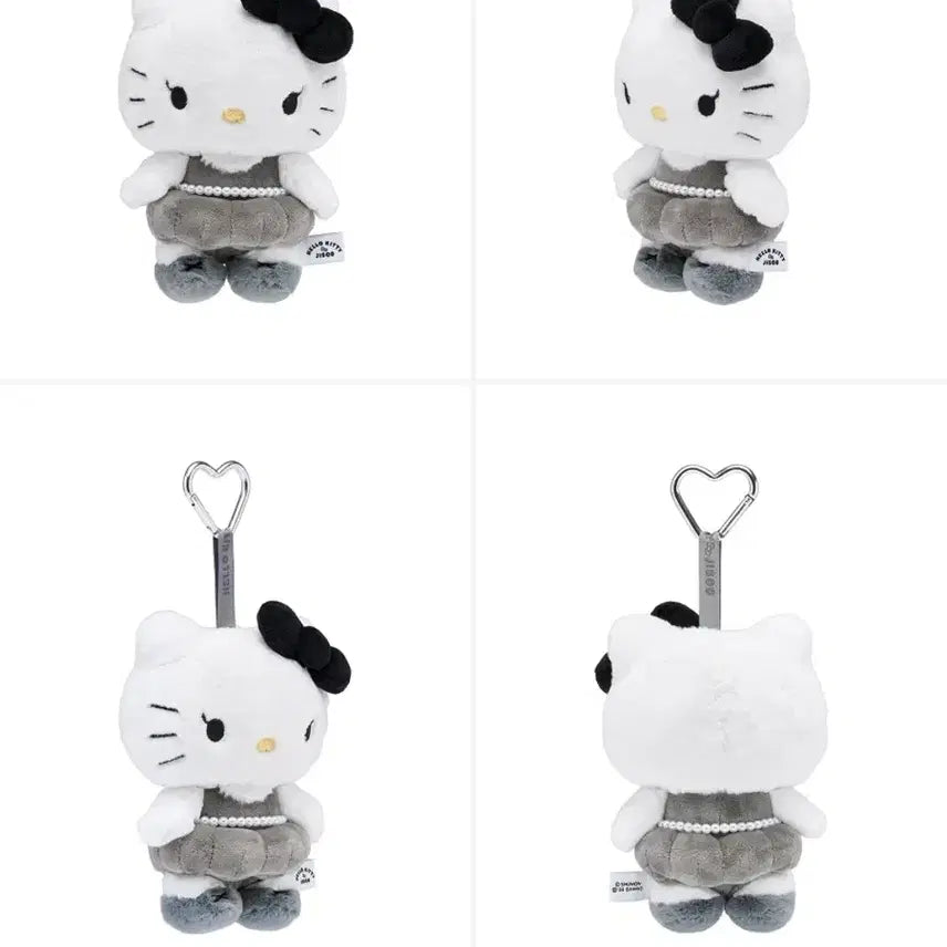 [BUNJANG] BLACKPINK Jisoo Hello Kitty Plush Keyring / 헬로키티 x 지수 플러시 키링 블랙 그레이