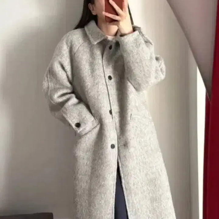 [BUNJANG] GROVE Mohair Long Coat / 그로브 모헤어 롱코트