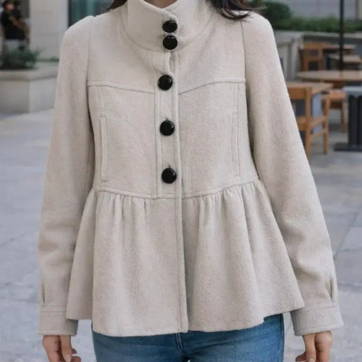 [BUNJANG] Burberry Blue Label Nova Check Peplum Coat / 버버리 블루라벨 노바체크 페플럼 반코트