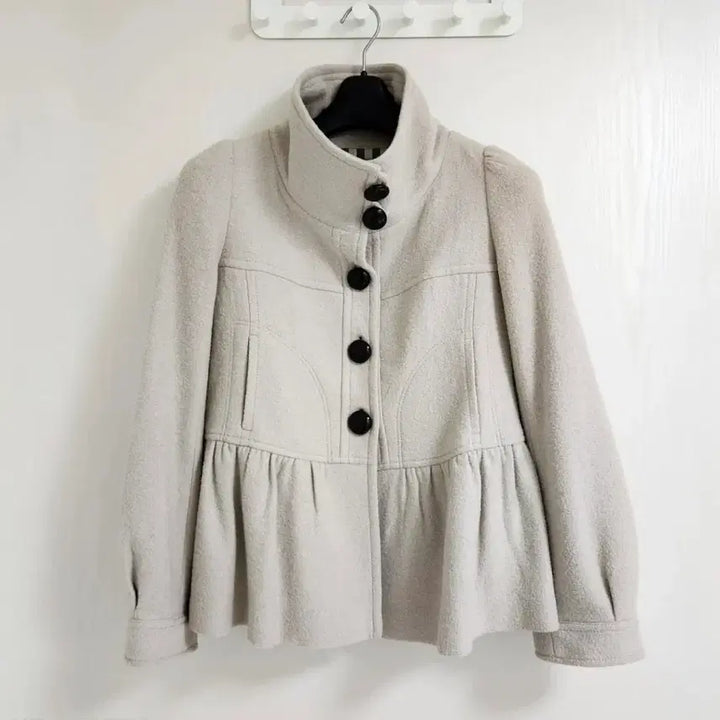 [BUNJANG] Burberry Blue Label Nova Check Peplum Coat / 버버리 블루라벨 노바체크 페플럼 반코트