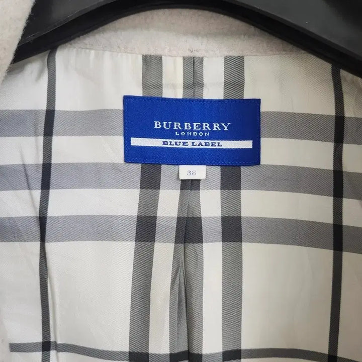 [BUNJANG] Burberry Blue Label Nova Check Peplum Coat / 버버리 블루라벨 노바체크 페플럼 반코트